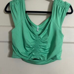 FP Movement by Free People Mint Green Ruched Top